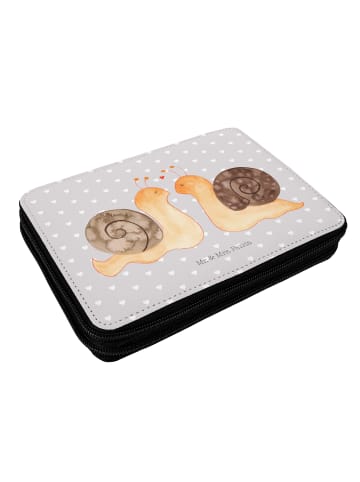 Mr. & Mrs. Panda Etui Schnecken Liebe ohne Spruch in Grau Pastell