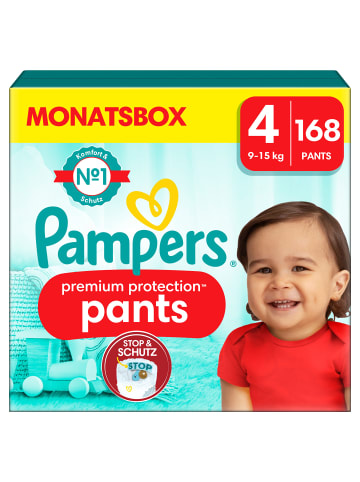 Pampers Monatsbox Pants, "Premium Protection", Größe 4, 168 Stück, 9kg - 15kg