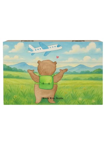 Mr. & Mrs. Panda Aufbewahrungsbox Bär Flugzeug Design ohne Spruch in Weiß