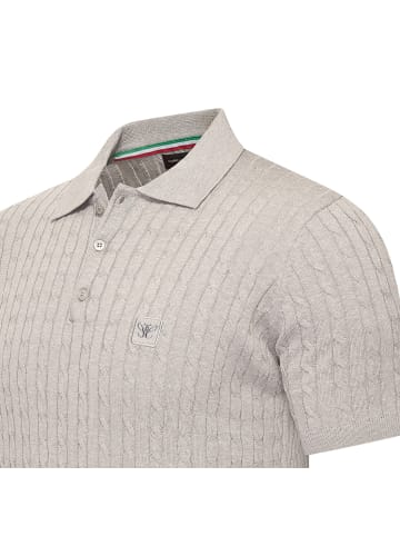 Cappuccino Italia Polo SS Caorle Cable Knit in Grau