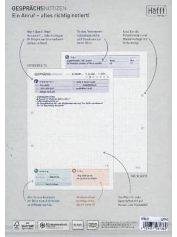 Häfft Papeterie/PBS - Tisch-Block A4 Gesprächsnotizen