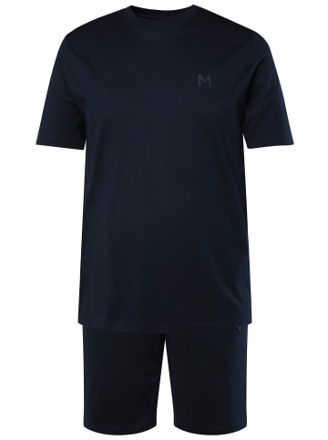 Men Plus Langer Schlafanzug in navy blau