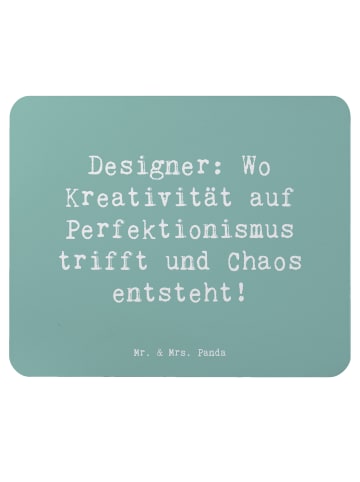 Mr. & Mrs. Panda Mousepad Spruch Designer Magie mit Spruch in Meeresbrise