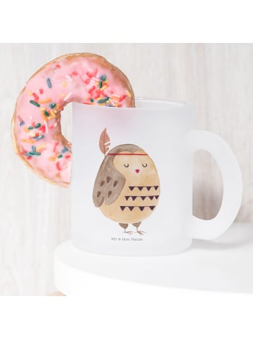 Mr. & Mrs. Panda Tasse Eule Federschmuck ohne Spruch in Transparent
