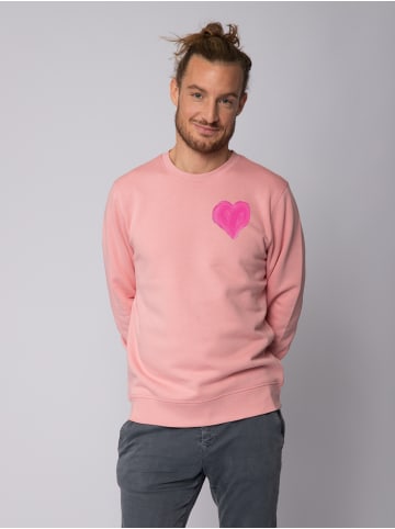 wat? Apparel Sweatshirt Pink Heart in Canyon Pink