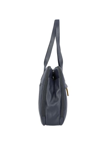 Jump Uppsala Schultertasche Leder 40 cm Laptopfach in marine