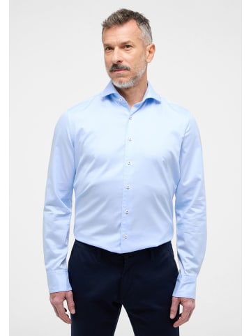 Eterna Soft Luxury Shirt Twill Langarm in Blau