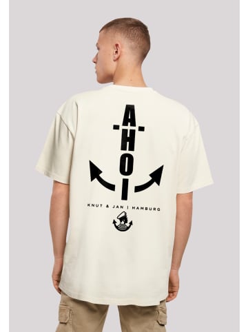 F4NT4STIC T-Shirt Oversized T-Shirt Ahoi Anker Knut & Jan Hamburg in sand