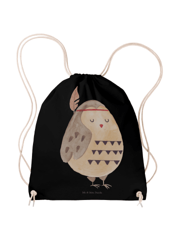 Mr. & Mrs. Panda rucksack stoff Eule Federschmuck ohne Spruch in Schwarz