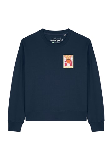 wat? Apparel Sweatshirt Tarot The Coffee in Dunkelblau
