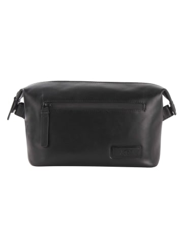 Jost Aarhus Kulturbeutel Leder 22 cm in schwarz