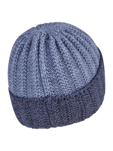 Sterntaler Strickmütze Rippenstrick in mittelblau