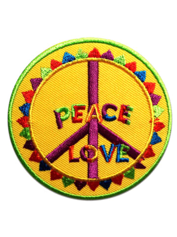 Catch the Patch Peace Frieden LoveApplikation Bügelbild inGelb