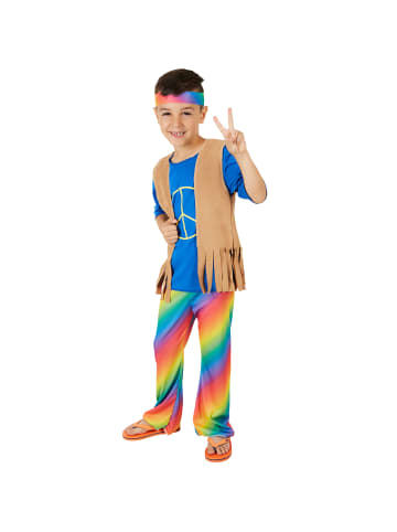 tectake Blumenkind/Friedensfreund, in der Farbe bunt, Gr. 104 (3-4 Jahre)