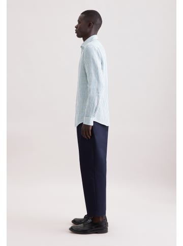 Seidensticker Leinenhemd Slim in Türkis