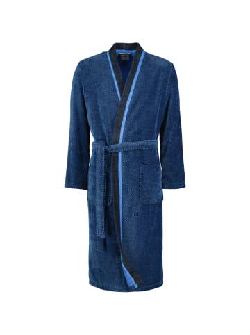 Cawö Cawö Bademäntel Herren Kimono 4839 blau-schwarz - 19 in blau-schwarz - 19