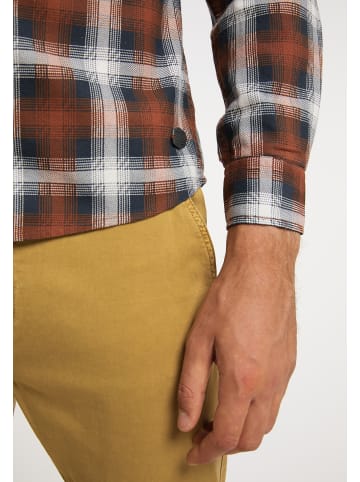 DreiMaster Herren Hemd + Shopping Bag - Set in Kupferbraun