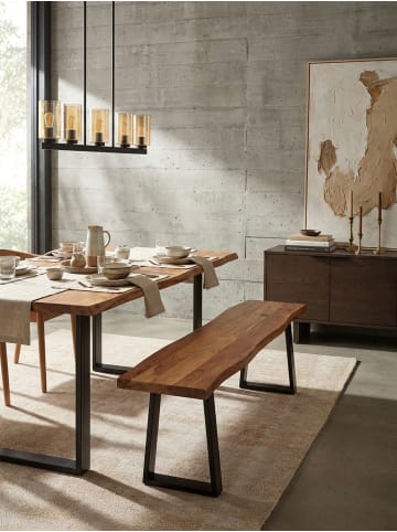 KADIMA DESIGN Esszimmerbank 140x40x45,5 cm Massivholz / Metall mit