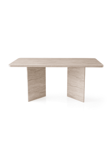 CALICOSY Esstisch LOFT in Travertin - (W) 180  x (H) 77  x (L) 90  cm