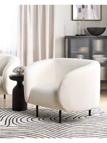 Beliani Sessel LOEN in Weiß/Schwarz - (W) 105 x (H) 79 x (L) 70 cm