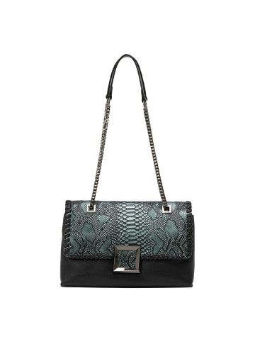 faina Women Flap Bag in Black Green