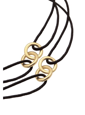 Elli Armband 925 Sterling Silber Infinity, Kreis in Schwarz