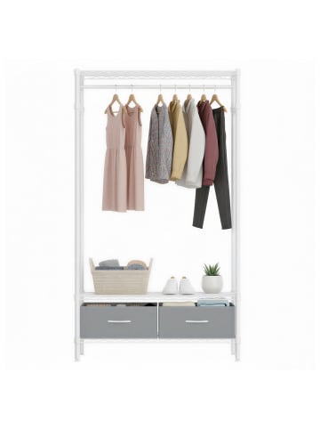SONGMICS Garderobe Dalten in Weiß - (B)90 x (H)180 x (T)40 cm