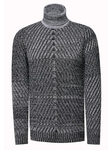 Rusty Neal Schwerer Grobstrick Rollkragen-Pullover in Grau