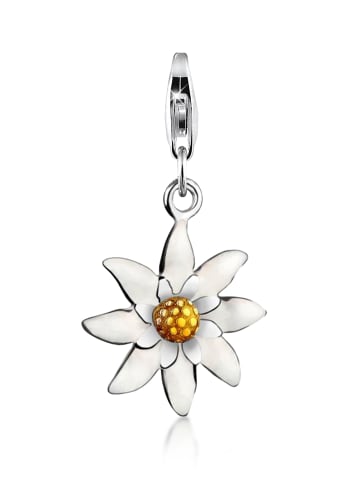 Nenalina Charm 925 Sterling Silber Blume, Edelweiss, Trachtenschmuck in Silber