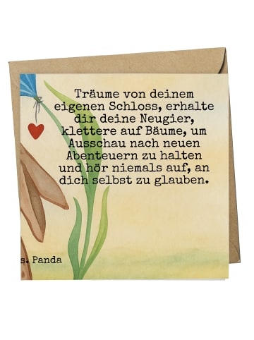 Mr. & Mrs. Panda Glückwunschkarte Hase Blume Design mit Spruch in Weiß