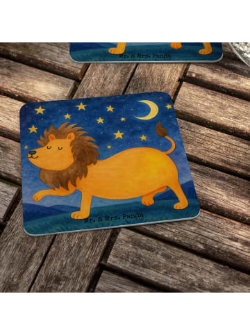 Mr. & Mrs. Panda Tischuntersetzer Sternzeichen Löwe Design ohne ... in Weiß