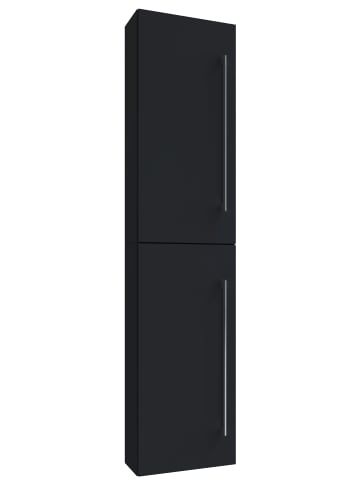 VCM  Holz Badmöbel Bad Hochschrank Badschrank Badinos 2 in Schwarz