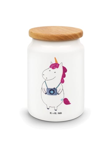 Mr. & Mrs. Panda Dose Einhorn Fotograf ohne Spruch in Weiß