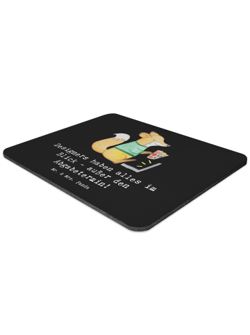 Mr. & Mrs. Panda Maus-Pad Designer Überblick mit Spruch in Schwarz