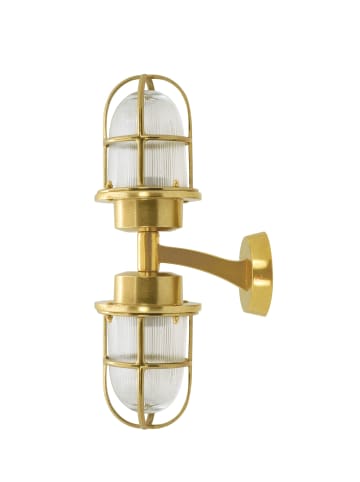 Licht-Erlebnisse Außen Wandlampe (H)42 cm in MessingMessing