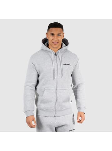 SMILODOX Zip Hoodie Malcolm in Grau Melange