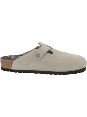 Birkenstock Clogs Boston Veloursleder normal in grau