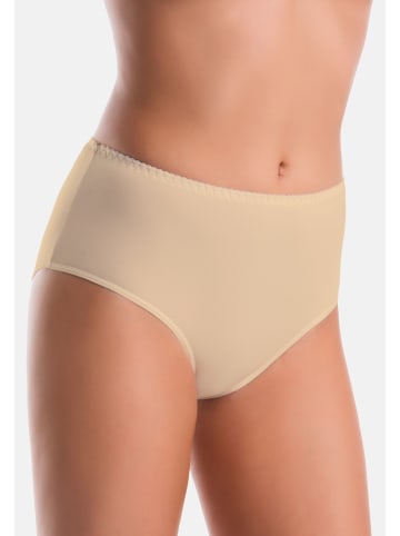 Teyli 3er Pack: Hohe Taille Baumwollslip Classico in beige