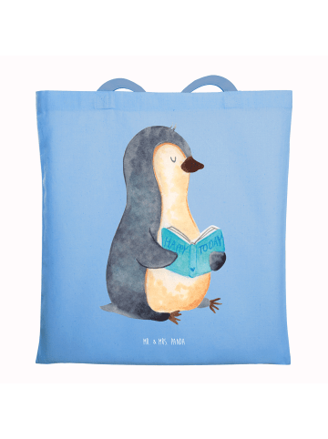 Mr. & Mrs. Panda Shopper Pinguin Buch ohne Spruch in Sky Blue