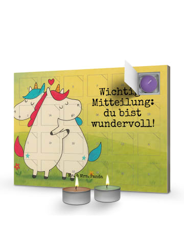 Mr. & Mrs. Panda adventskalender mit kerzen Einhorn Mitteilung D... in Weiß