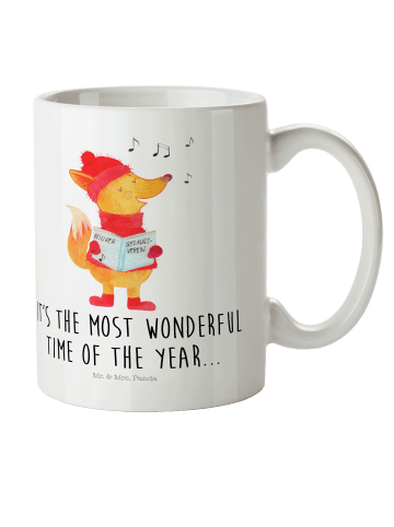 Mr. & Mrs. Panda Trinklernbecher Fuchs Sänger mit Spruch in Weiß