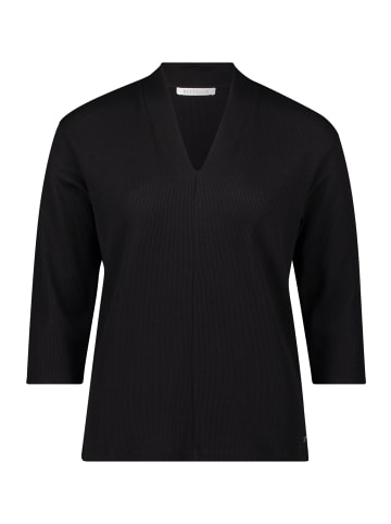 BETTY & CO Casual-Shirt mit V-Ausschnitt in Schwarz