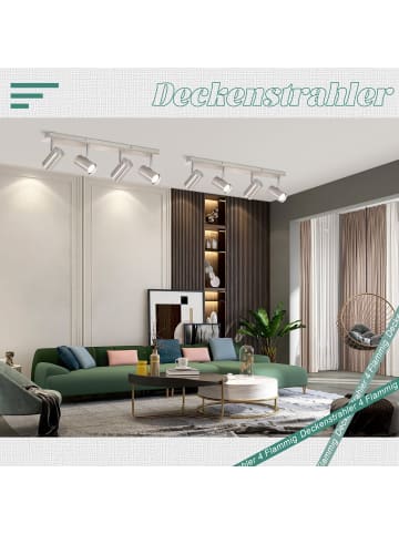 ZMH Deckenleuchte in Nickel 4-flammige GU10 schwenkbar Modern Deckenspots