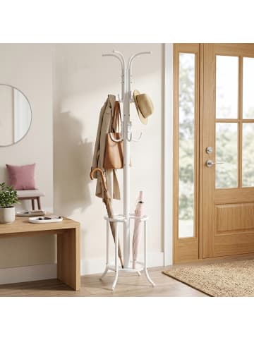SONGMICS Garderobenständer Alan in Weiß - (B)30 x (H)175.5 x (T)30 cm