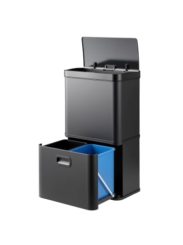 COSTWAY Mülleimer 3 Fächer in Schwarz