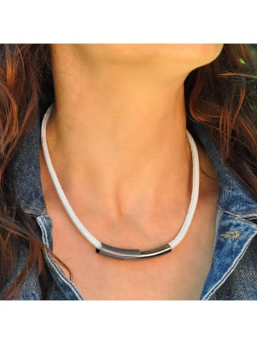 Steuer Modeschmuck Metall in weiß