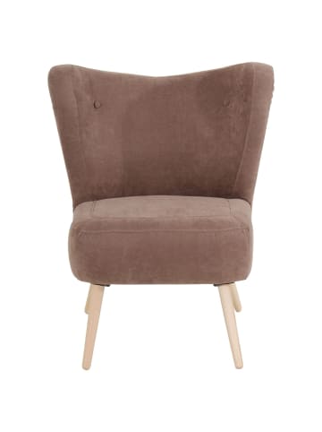 58 aufm Kessel SESSEL Kathy Bezug Veloursstoff Buche natur / sahara