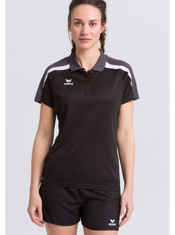 erima Liga 2.0 Poloshirt in schwarz/weiss/dunkelgrau