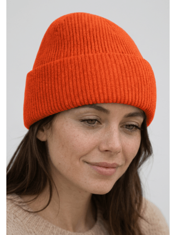 Yuhu Beanie aus Polyester Unisex für Herbst und Winter in Orange