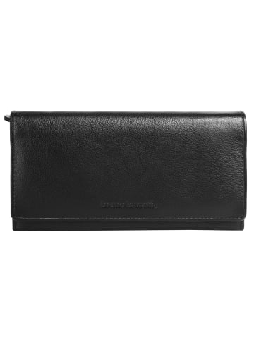 Bruno Banani Geldbörse echt Leder in schwarz